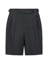 Brunello Cucinelli Tropical Wool Blend Bermuda Shorts In Grey