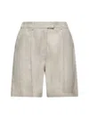 Brunello Cucinelli Women Bermuda Shorts In Jute