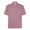 Brunello Cucinelli Double-layer Cotton Polo Shirt In Multicolor
