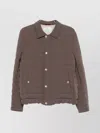 Brunello Cucinelli Short Quilted Down Jacket With Side Pockets In Brown