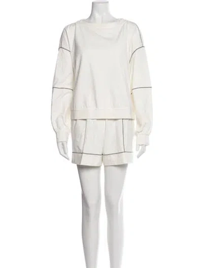 Pre-owned Brunello Cucinelli Short Set In White