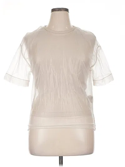 Pre-owned Brunello Cucinelli Short Sleeve Blouse In Ivory