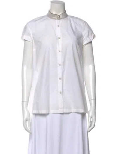 Pre-owned Brunello Cucinelli Short Sleeve Blouse In Neutral