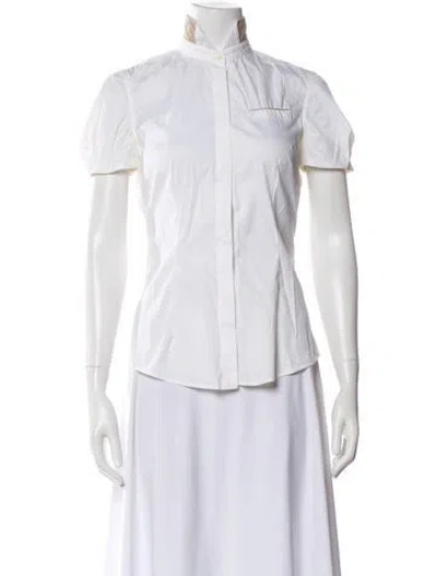 Pre-owned Brunello Cucinelli Short Sleeve Blouse In Neutral