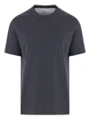 Brunello Cucinelli Crewneck Short-sleeved T-shirt In Gray