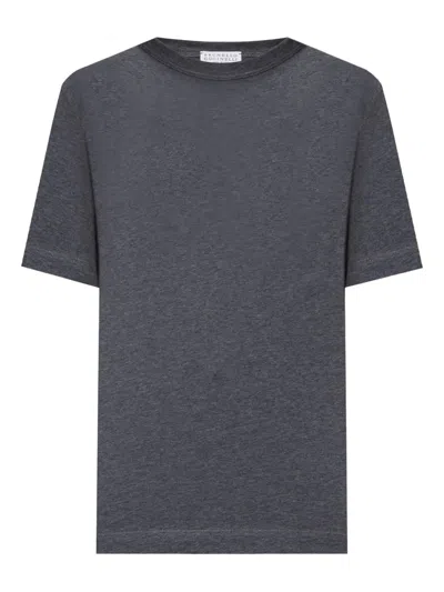 Brunello Cucinelli Short-sleeve Crew-neck T-shirt In Multi
