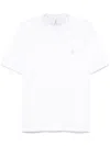 Brunello Cucinelli Men Cotton Jersey Crew-neck T-shirt With Logo And Faux-layering In White