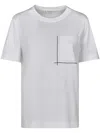 Brunello Cucinelli Classic Pocket Tee Shirt Clothing In Gray