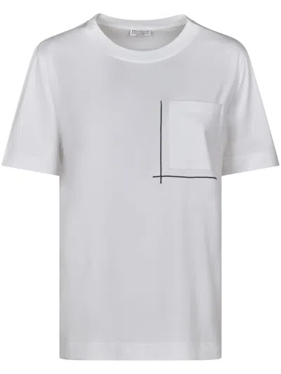 BRUNELLO CUCINELLI BRUNELLO CUCINELLI SHORT-SLEEVE CREWNECK TOP