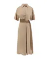 Brunello Cucinelli Midi Dress In Nude