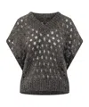 Brunello Cucinelli Short-sleeve Embellished Top In Multi