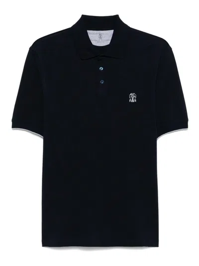 BRUNELLO CUCINELLI POLO - AZUL