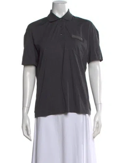 Pre-owned Brunello Cucinelli Short Sleeve Polo In Gray