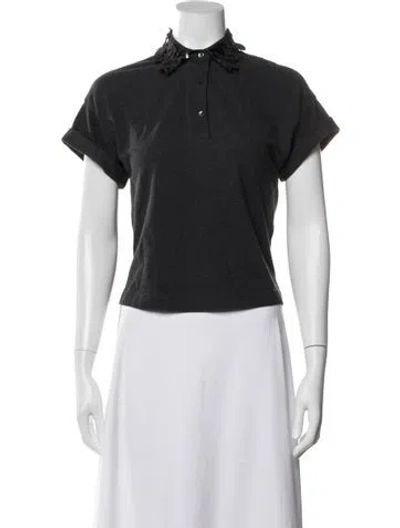 Pre-owned Brunello Cucinelli Short Sleeve Polo In Grey