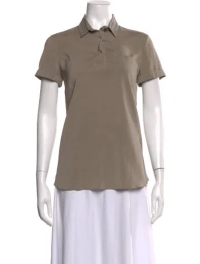 Pre-owned Brunello Cucinelli Short Sleeve Polo In Neutrals