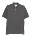Brunello Cucinelli Men Logo Cotton Polo Shirt In Gray