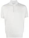 Brunello Cucinelli Short-sleeve Polo Shirt In Grey