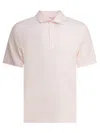 Brunello Cucinelli Men Cotton And Linen Pique Polo Shirt In Pink