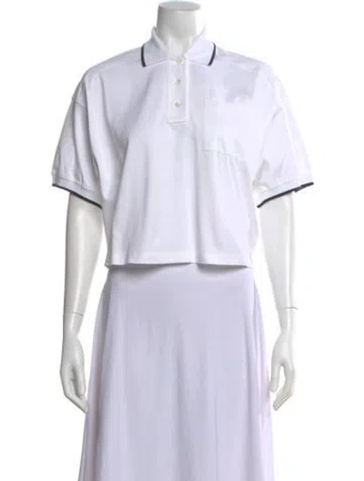 Pre-owned Brunello Cucinelli Short Sleeve Polo W/ Tags In White