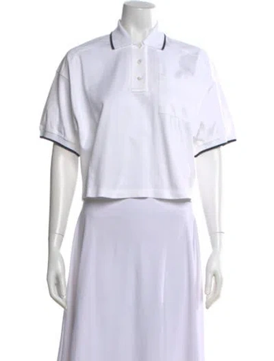 Pre-owned Brunello Cucinelli Short Sleeve Polo W/ Tags In White