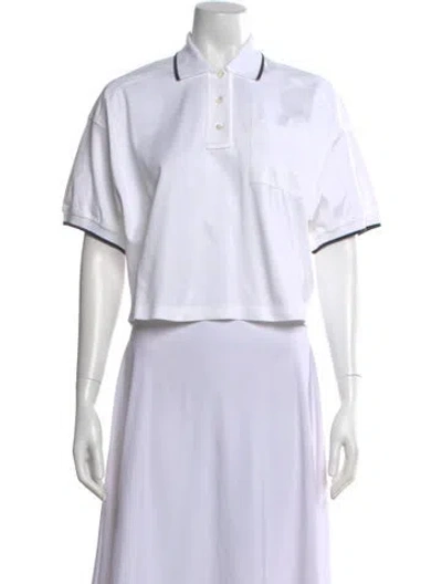 Pre-owned Brunello Cucinelli Short Sleeve Polo W/ Tags In White