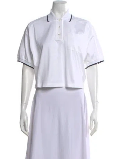 Pre-owned Brunello Cucinelli Short Sleeve Polo W/ Tags In White
