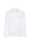 Brunello Cucinelli Long-sleeve Polo Shirt In White
