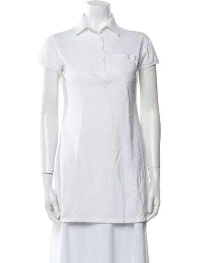 Pre-owned Brunello Cucinelli Short Sleeve Polo In White