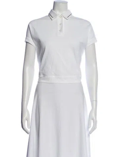 Pre-owned Brunello Cucinelli Short Sleeve Polo In White