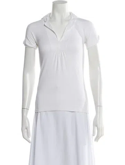 Pre-owned Brunello Cucinelli Short Sleeve Polo In White