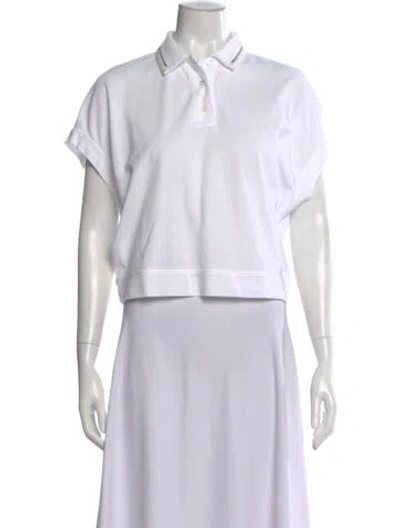 Pre-owned Brunello Cucinelli Short Sleeve Polo In White