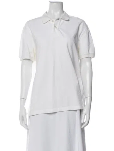 Pre-owned Brunello Cucinelli Short Sleeve Polo In White