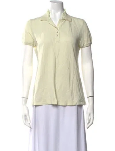 Pre-owned Brunello Cucinelli Short Sleeve Polo In Yellow