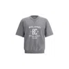 Brunello Cucinelli Versatile Short-sleeve Graphic Sweatshirt In Gray