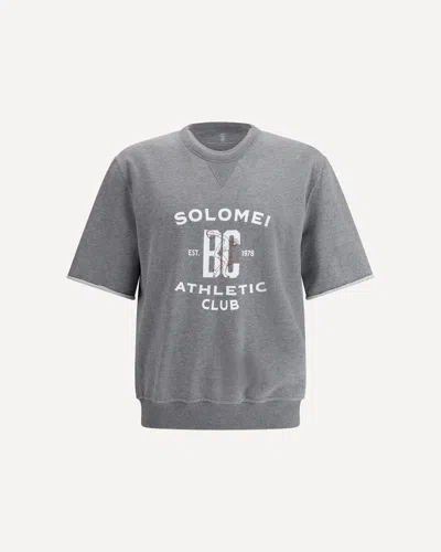 BRUNELLO CUCINELLI SHORT-SLEEVE SWEATSHIRT