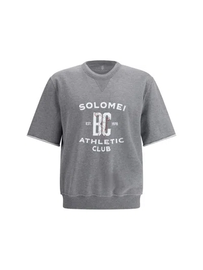 BRUNELLO CUCINELLI SHORT-SLEEVE SWEATSHIRT