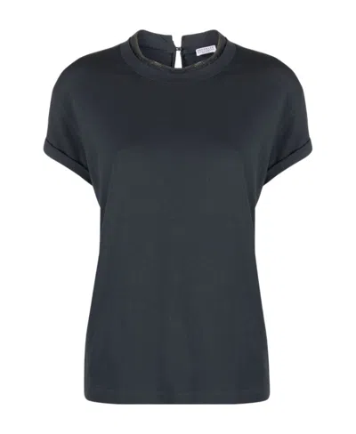 Brunello Cucinelli Short-sleeve T-shirt In Black