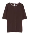 Brunello Cucinelli Cashmere And Silk Sweater In Brown
