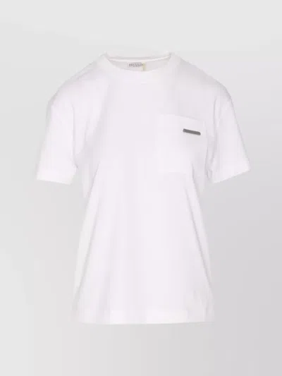 BRUNELLO CUCINELLI SHORT SLEEVE TOP FEATURING POCKET DETAIL