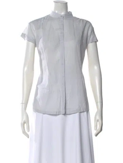 Pre-owned Brunello Cucinelli Short Sleeve Top In White
