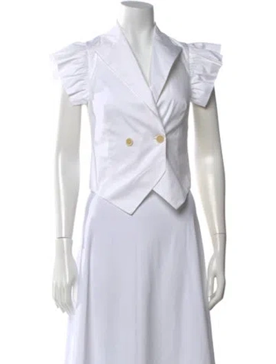Pre-owned Brunello Cucinelli Short Sleeve Top In White