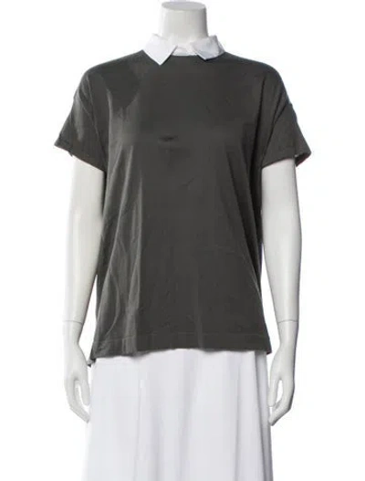 Pre-owned Brunello Cucinelli Short Sleeve T-shirt In Gray