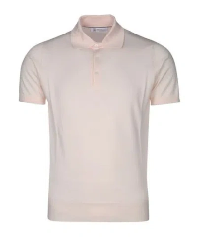 Brunello Cucinelli Short Sleeved Buttoned Polo Shirt In Pink