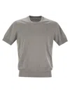 Brunello Cucinelli Short-sleeved Cotton Jersey In Grey