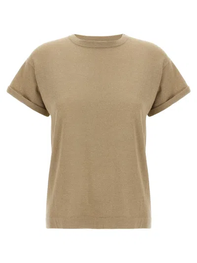 Brunello Cucinelli Short-sleeved Crewneck Knitted T-shirt