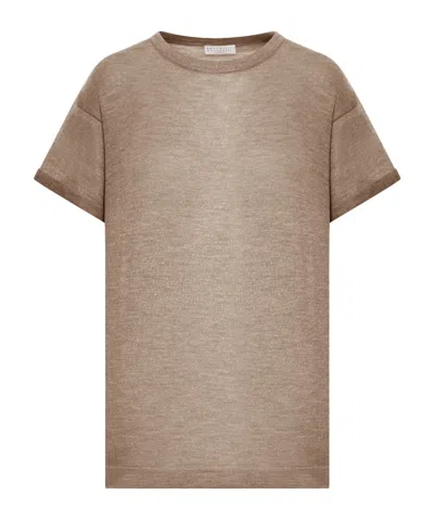 Brunello Cucinelli Short-sleeved T-shirt In Brown