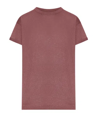 Brunello Cucinelli Cashmere And Silk Lightweight Sweater In Burgundy