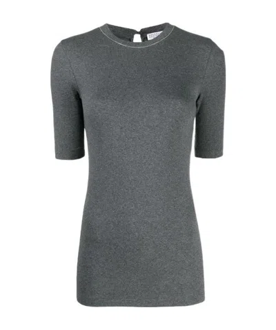 Brunello Cucinelli Short-sleeved Knit Top
