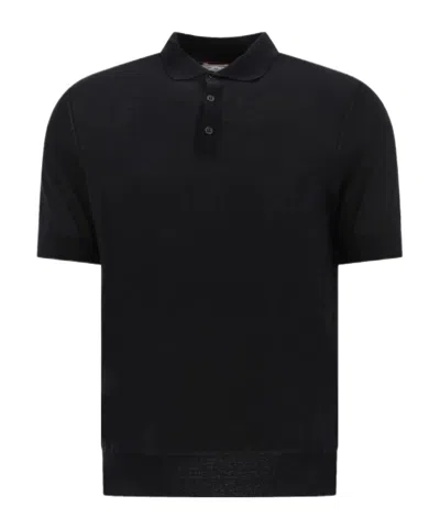 BRUNELLO CUCINELLI BRUNELLO CUCINELLI SHORT-SLEEVED KNITTED POLO SHIRT