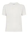 Brunello Cucinelli Short-sleeved Knitted Sweater In White